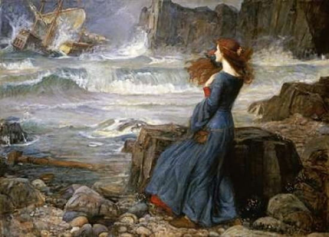 Miranda - The Tempest Canvas Art - John William Waterhouse (20 x 28)