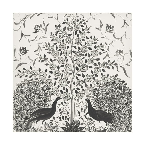 Miranda Thomas 'Peacock Garden VIII BW' Canvas Art