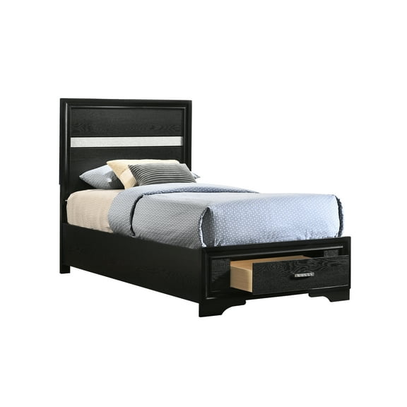 Miranda Twin Storage Bed Black