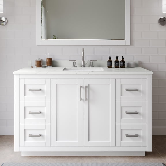 Wyndham Collection WCF292954SWHGTUS3MXX Miranda 54" Free Standing Single Basin Vanity Set
