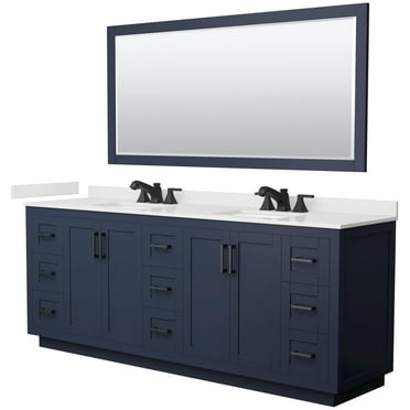 Wyndham Collection Wcf292984d-Qtz-Us3m70 Miranda 84" Free Standing Double Basin Vanity Set