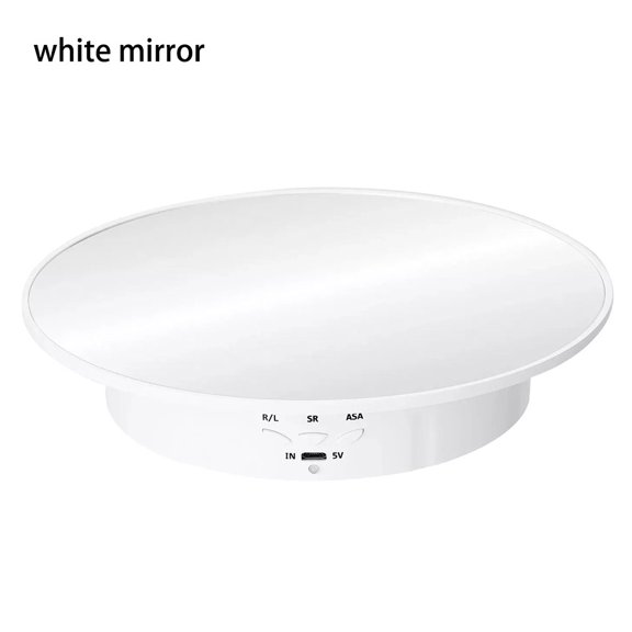 Miranox 360 Product Turntable Electric Rotating Stand Photography 360-degree Rotation White mirrored