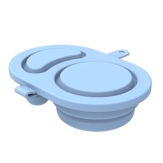 Miranox Double Compartment Silicone Snack Containers with Leak Proof ...