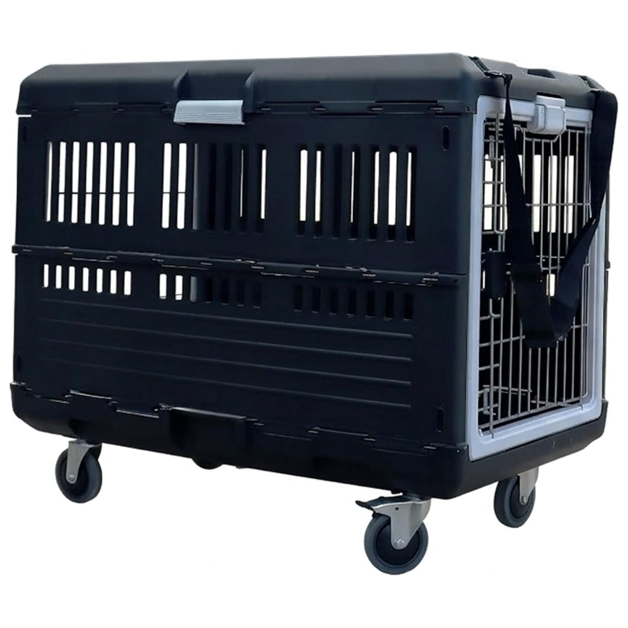 Mirapet Collapsible Pet Carrier & Crate for Large Dogs & Cats with Travel Kit Bundle, 35"