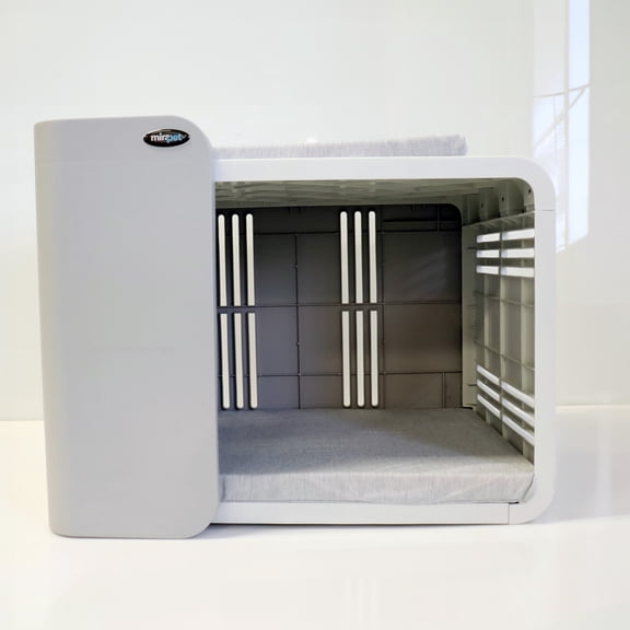 Mirapet Penthouse, Cozy, Durable, and Safe Pet Beds with Ventilation, Light Gray