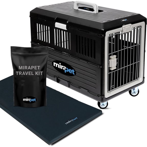 Mirapet Pet Carrier with Pad, Portable Travel Kennel Kit for Small Cats or Dogs, 21"