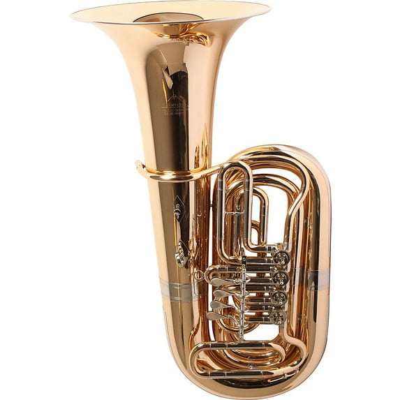 Miraphone 186-4U Series 4-Valve 4/4 BBb Tuba 186-4V Gold Brass 4 Valve Nickel-Silver Slides