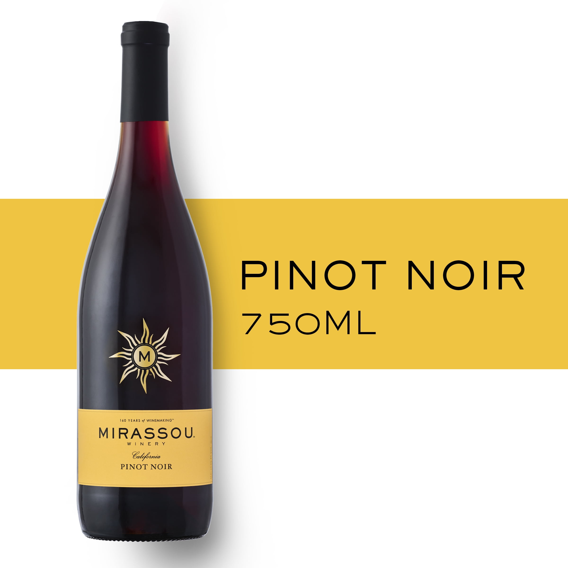 Mirassou Pinot Noir Red Wine, 750ml Bottle