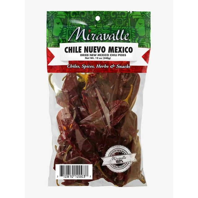 Miravalle, Dried Hot New Mexico Chile, 12 oz Package
