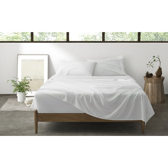 Twin White Microfiber Bed Sheets, 2400 Thread Count Ultra-Soft Cooling Brushed Dorm Bedding Sets