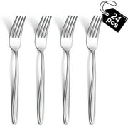 Mirdinner 24 Pcs Dinner Forks set, 7.79-Inch Stainless Steel Forks Silverware Set, Flatware/Salad Forks, Table Forks, Using for Home, Kitchen or Restaurant, Mirror Polished, Dishwasher Safe