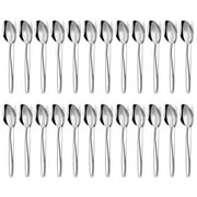 Mirdinner 24 Pcs Dinner Spoons Set, 7.67" Stainless Steel Soup Spoons Silverware Set, Silver Spoons, Using for Home, Kitchen or Restaurant, Mirror Polished, Dishwasher Safe