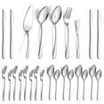 thumbnail image 1 of Mirdinner 25 Pcs Silverware Set with Serving Utensils for 4, Food Grade Stainless Steel Flatware Cutlery Set for Home and Restaurant, Mirror Polished & Dishwasher Safe, 1 of 6
