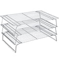 thumbnail image 1 of Mirdinner 3P Tier Cooling Rack for Baking, 10"×16" Stackable Stainless Steel Baking Rack, Oven Safe Roasting Rack & Wire Rack & Cookie Cooling Rack for Cooking, Roasting, Grilling, 1 of 6
