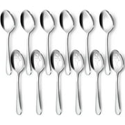 Mirdinner 12 Pcs Serving Set, Stainless Steel Serving Utensil Hostess Set with Serving Spoon and Slotted Spoons, Mirror Polished, Dishwasher Safe, Large Serving Spoons For Buffet/ Parties
