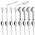 Mirdinner Serving Utensils Set, 18 Pcs Stainless Steel Serving Utensil