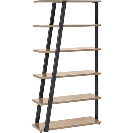 Mirella 5 Shelf Dune Bookshelf, Sand