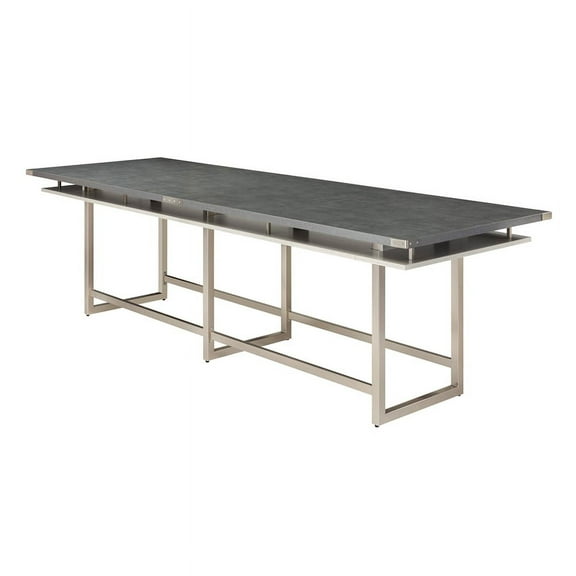 Mirella Conference Table Standing Height - 12' Stone Gray