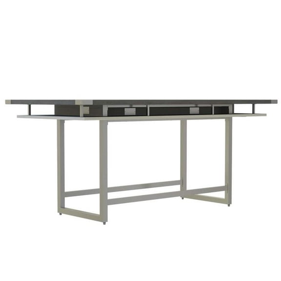 Mirella Conference Table Standing Height - 8' Stone Gray