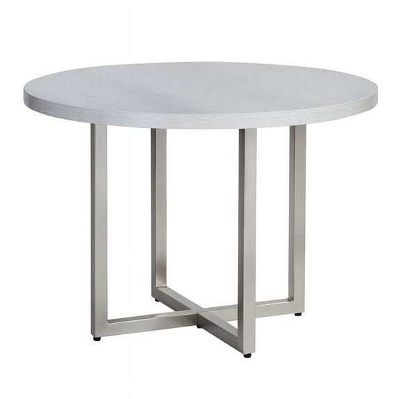 Mirella Conference Table (Table & Base) - 42" White Ash