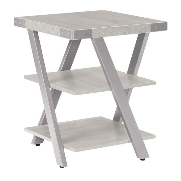 Mirella End Table in White Ash