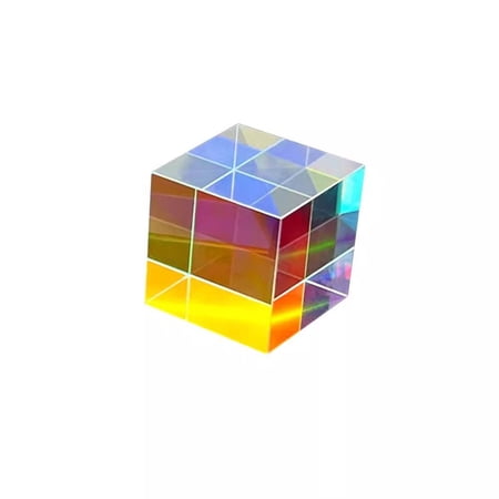 Miren Sunlight Catcher Optical Glass X-Shaped Cube Prism, K9 Crystal RGB Light Dispersion for Photography, Science & Desk Decoration