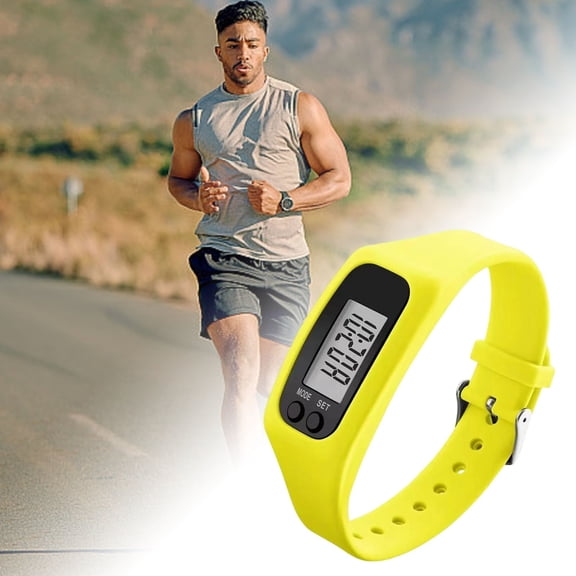 Miretho 9.8" Pedometer Wristband Digital Fitness Tracker Watch with LCD Display 3D Accurate Step Counter & Distance Tracker for Walking Running & Fitness Simple Operation for All Ages,C - 25cm