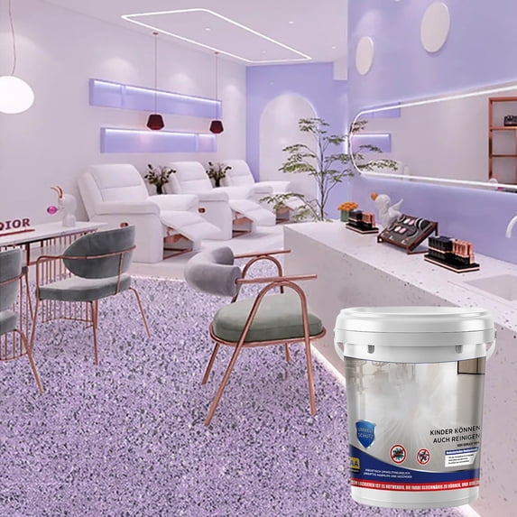 Miretho Epoxy Floor Paint, Self-Leveling Colored Sand Coating, High Gloss Floor Resin Paint, for Indoor Outdoor Concrete Tile Floor Renovation