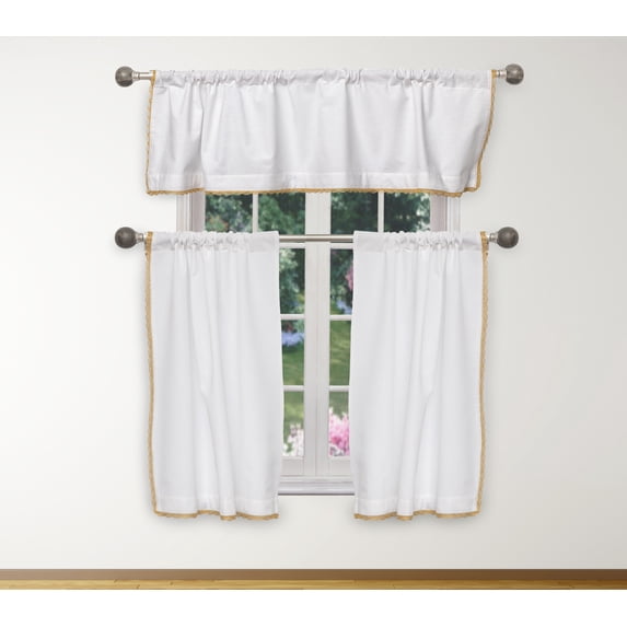 Miriam Solid Kitchen Curtain & Tier Set