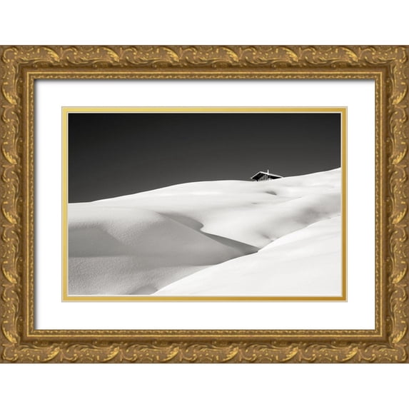 Miribung, Vito 14x11 Gold Ornate Wood Framed with Double Matting Museum Art Print Titled - This One Hut