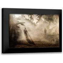 Mirica, Dan 14x11 Black Modern Framed Museum Art Print Titled - Bike In Fog