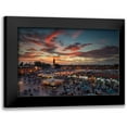 thumbnail image 1 of Mirica, Dan 18x13 Black Modern Framed Museum Art Print Titled - Sunset Over Jemaa Le Fnaa Square In Marrakech-Morocco, 1 of 5