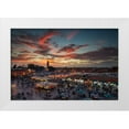 thumbnail image 1 of Mirica, Dan 18x13 White Modern Wood Framed Museum Art Print Titled - Sunset Over Jemaa Le Fnaa Square In Marrakech-Morocco, 1 of 4