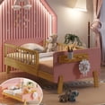 Mirightone Wood Twin Bed Frame with Rails, Low Profile Montessori Twin ...