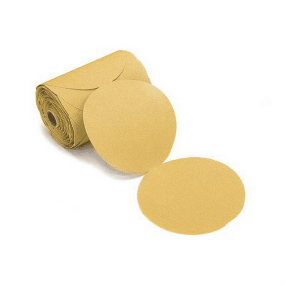 Mirka Abrasives Bulldog Gold 23342320 23 Series Semi-Open Coated Link Roll Sanding Disc, 6 in, P320 Grit, Aluminum Oxide