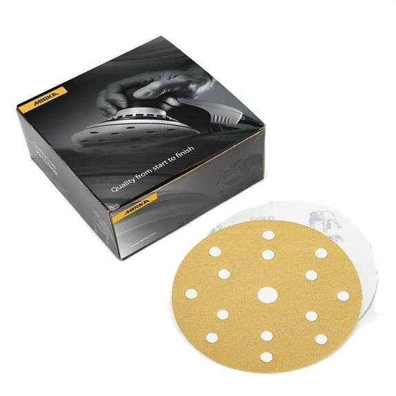 Mirka Gold 6In 50 Grit Multi-Hole Sanding Disc