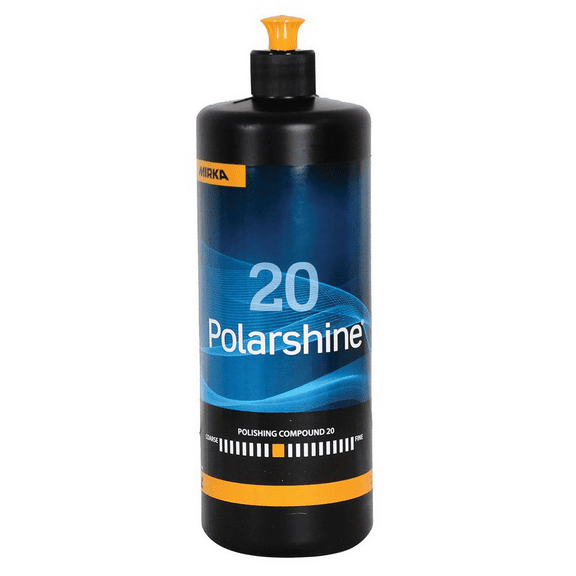Mirka Abrasives Polarshine PC20-1L Polishing Compound, 1 L Bottle, White, Paste