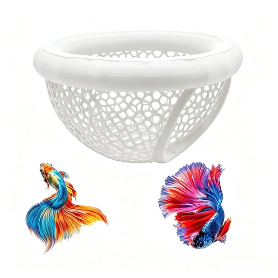 Mirlewaiy 2 Pack Floating Betta Hammock, 3D Printed Aquarium Decor with Feeding Ring and Shrimp Shelter for Betta Fish and Small Fish