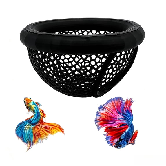 Mirlewaiy 2 Pack Floating Betta Hammock, 3D Printed Aquarium Decor with Feeding Ring and Shrimp Shelter for Betta Fish and Small Fish