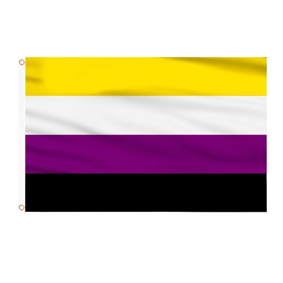 Mirlewaiy 3 x 5 Ft Pride Flag, Double-Sided Rainbow Identity Flag with Brass Grommets for Indoor Outdoor Display, Celebration, Event and Party Decorations