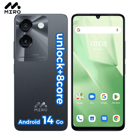 Miro A67 Unlock 8Core Android 14GO 6.75''HD Large Screen Smartphone with Expandable Storage 1TB