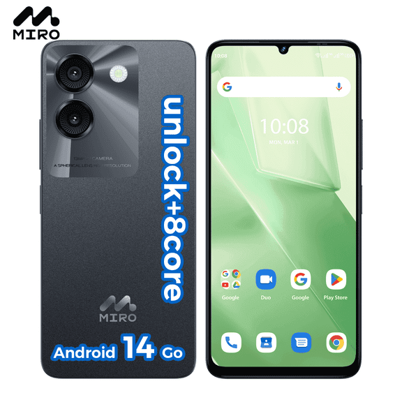 Miro A67 Unlock 8Core Android 14GO 6.75''HD Large Screen Smartphone with Expandable Storage 1TB