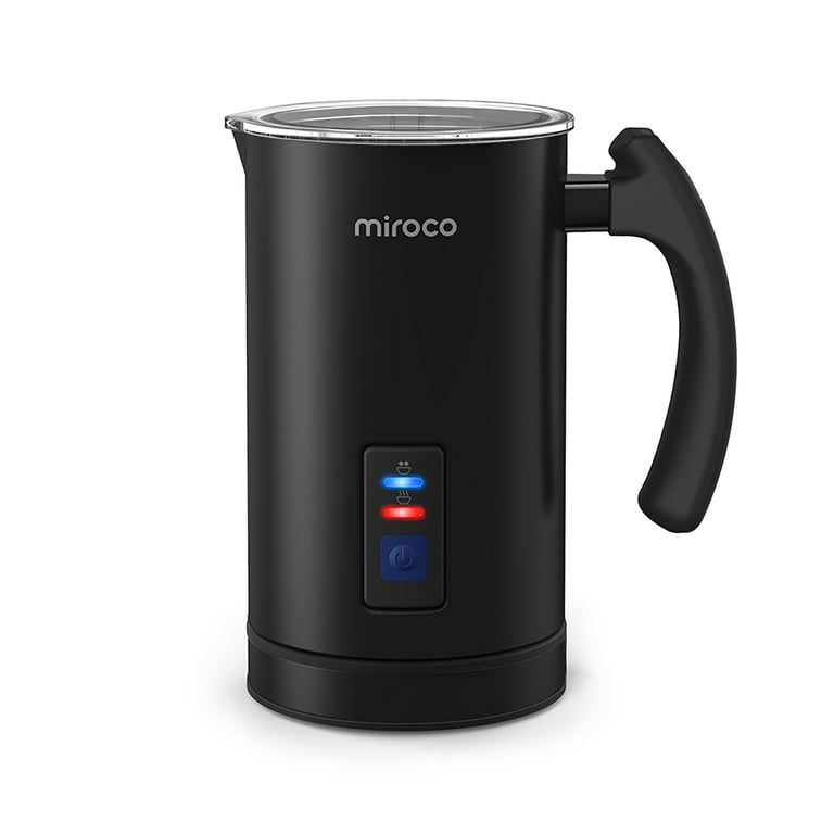 Miroco Milk Frother, Electric Milk Steamer Foam Maker 8oz for Coffee,  Latte, Cappuccino, Black 