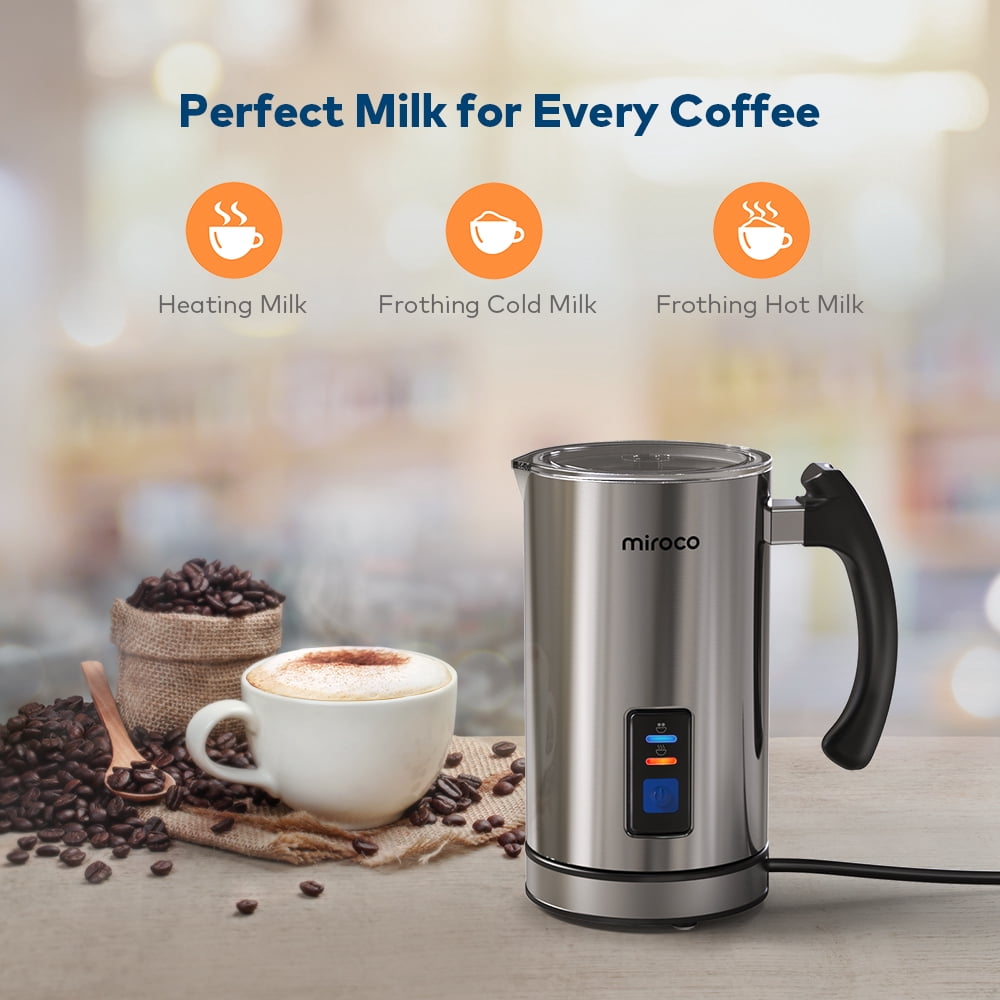 Miroco Milk Frother, Electric Milk Foam Maker 8oz for Coffee