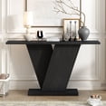 thumbnail image 1 of Mirod Console Table with Natural Wood Veneer,V-Base Design for Classic Versatility ,Perfect for Displaying Your Favorite Items, Easy Assembly, 1 of 11