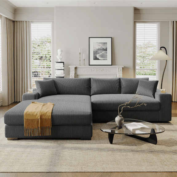 Mirod Large Sectional Sofa with Thick Cushions & Built-in Features for Daily Use|Residential Use|China Origin