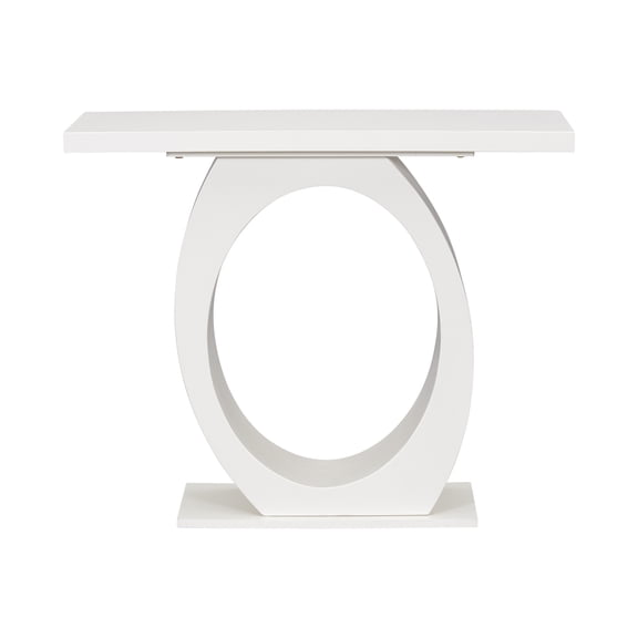 Mirod Stylish Modern Console Table with Egg-Shaped Base,Enhanced Stability and Durability,Sleek Design for Home Decor,Perfect for Living Room or Bedroom