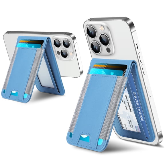 Miroddi Magnetic Card Holder, 9 Card-Holder, Magnetic Wallet with Adjustable Phone Stand Compatible for iPhone 17/16/15/14/13/12 Series, Leather