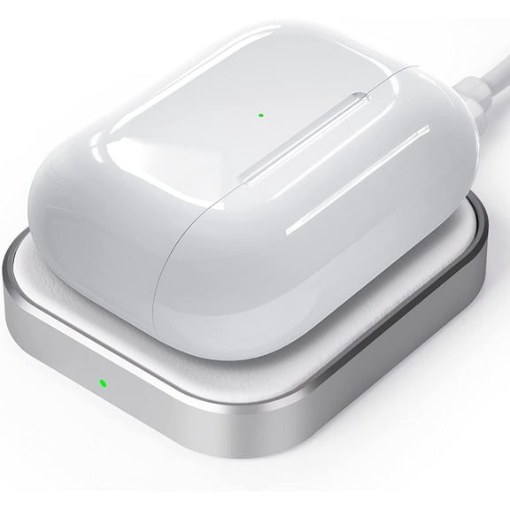Miroddi Airpods Pro Charger, Wireless Charging Station for AirPods 4/ 3/ 2 (with Active Noise Cancellation), White