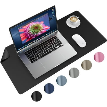 Miroddi Desk Pad Protector, Office PU Leather Mouse Mat, 31.5 x 15.7, Waterproof with Non Slip Base, Black